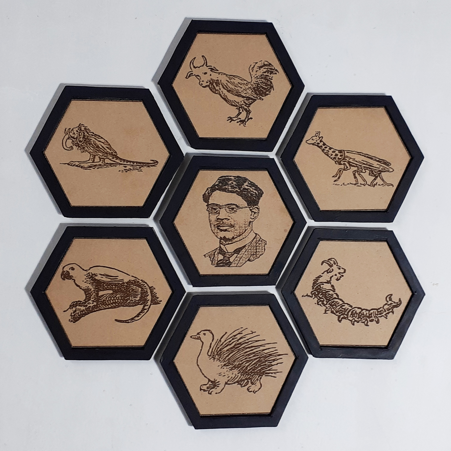 Twaksati Engraved wooden Plaque for wall Decor -ABOL TABOL series